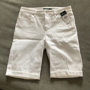 Lauren Ralph Lauren white denim shorts